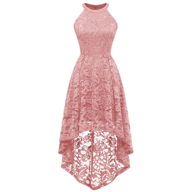 Vska Women Party Midi Clubwear Summer Swing Lace Halter Hi-Low Dresses Vska Women Party Midi Clubwear Summer Swing Lace Halter Hi-Low Dresses